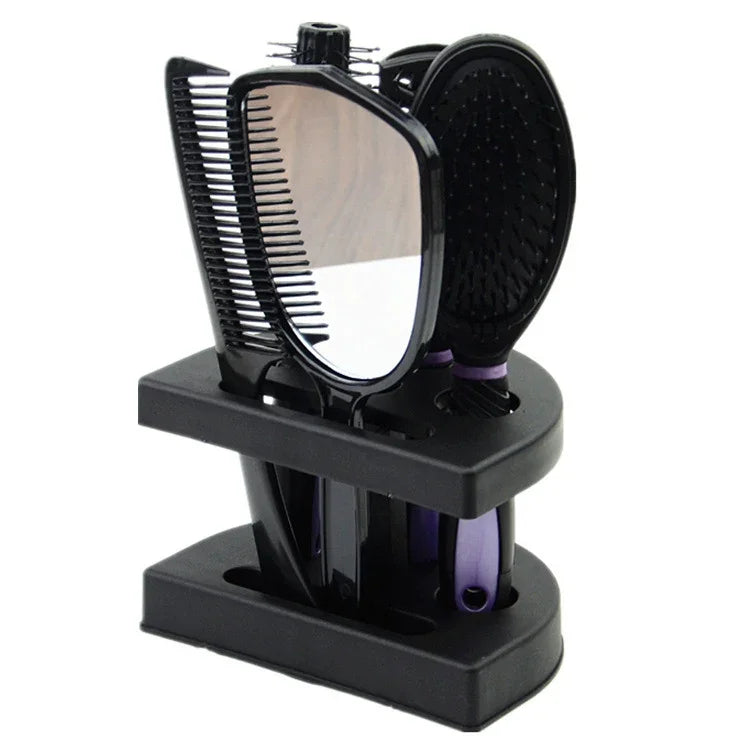 Peigne à Cheveux 6 en 1 avec Socle, Peigne de Massage pour le Cuir Chevelu, Peigne de Beauté