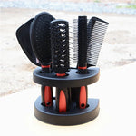 Peigne à Cheveux 6 en 1 avec Socle, Peigne de Massage pour le Cuir Chevelu, Peigne de Beauté