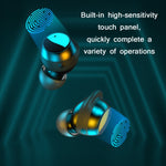Écouteurs mini-intra-auriculaires de sport TWS-22 Bluetooth 5.0 étanches anti-bruit avec commandes tactiles, noir, blanc, orange, rose