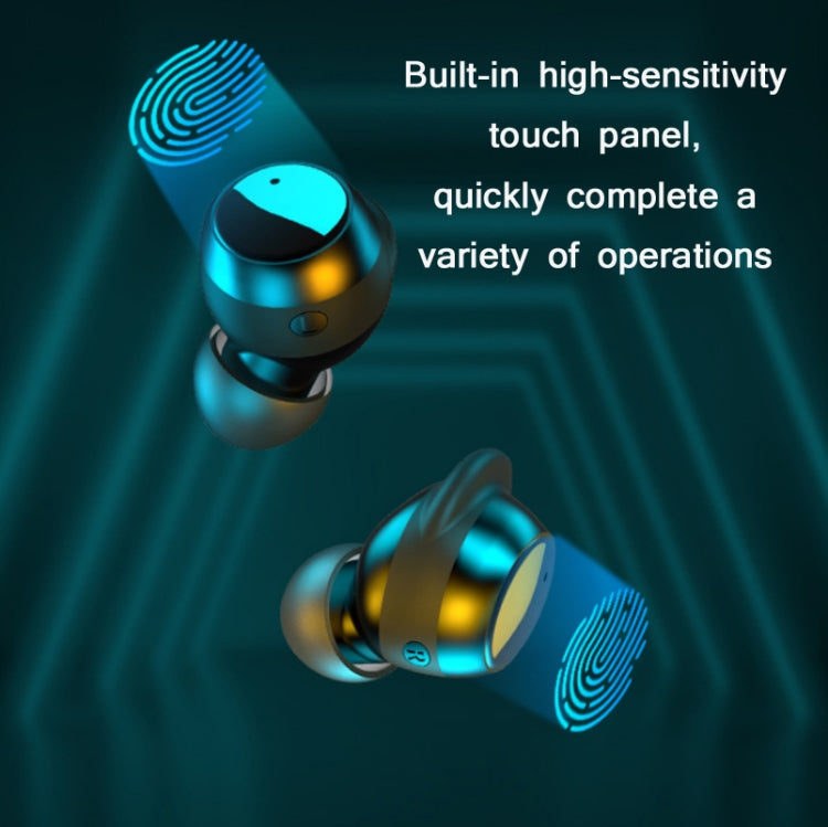 Écouteurs mini-intra-auriculaires de sport TWS-22 Bluetooth 5.0 étanches anti-bruit avec commandes tactiles, noir, blanc, orange, rose