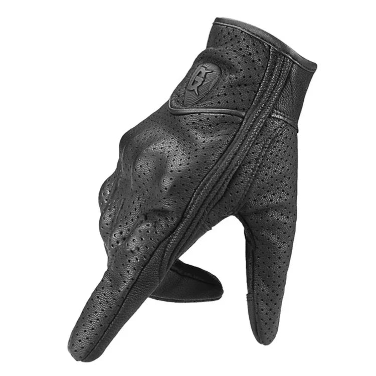 GHOST RACING GR-ST06 Gants de moto en cuir respirants pour écran tactile, anti-chute, M, L, XL