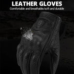 GHOST RACING GR-ST06 Gants de moto en cuir respirants pour écran tactile, anti-chute, M, L, XL