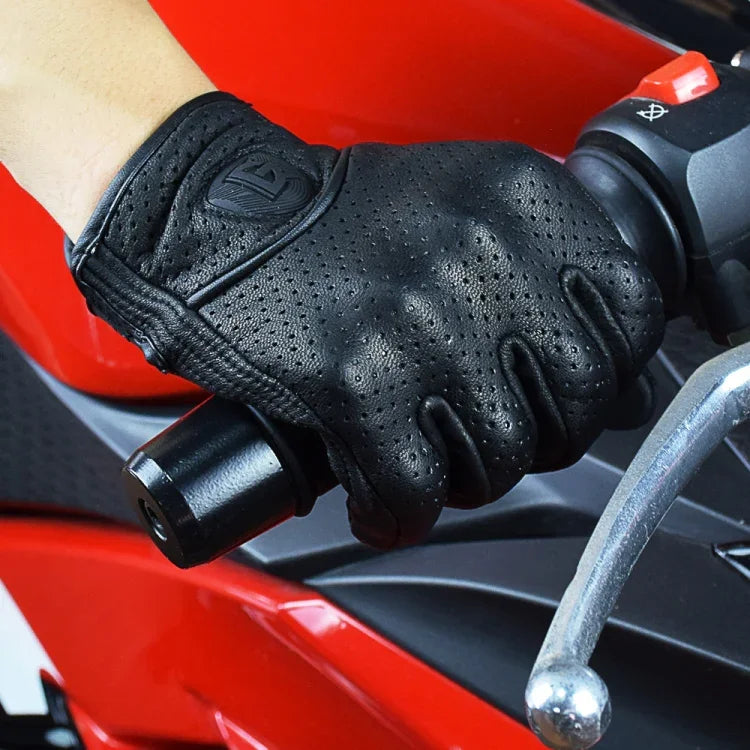 GHOST RACING GR-ST06 Gants de moto en cuir respirants pour écran tactile, anti-chute, M, L, XL