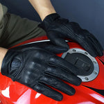 GHOST RACING GR-ST06 Gants de moto en cuir respirants pour écran tactile, anti-chute, M, L, XL