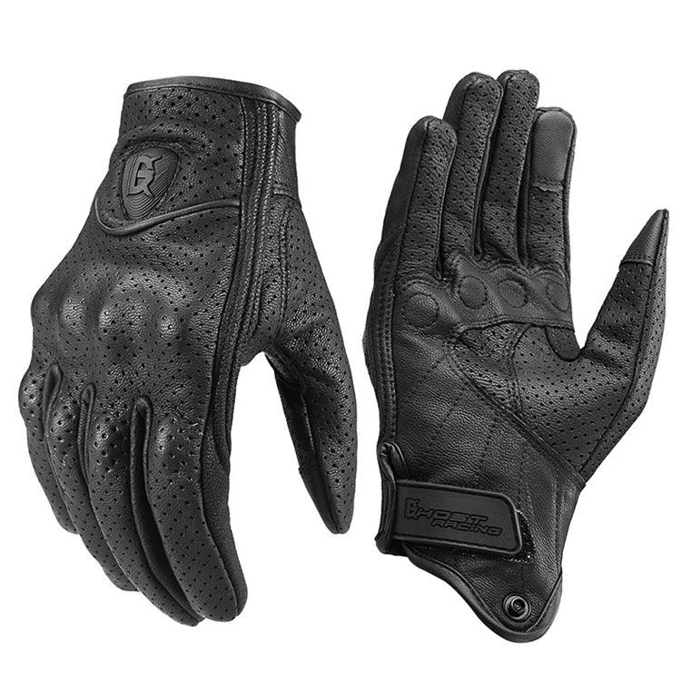 GHOST RACING GR-ST06 Gants de moto en cuir respirants pour écran tactile, anti-chute, M, L, XL