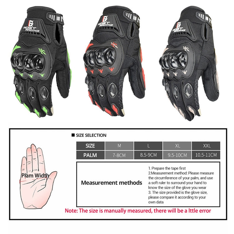 GHOST RACING GR-ST04 Gants de moto anti-chute pour le cyclisme à doigt complet, L, XXL, M, XL