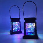 Guirlande lumineuse solaire LED décorative en cuivre pour festival, en fil de cuivre/lumière colorée