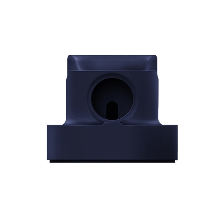 Support de chargement de montre intelligente 2 en 1, support de chargement de montre en silicone de bureau pour Apple Watch, noir, blanc, rose, bleu profond, gris