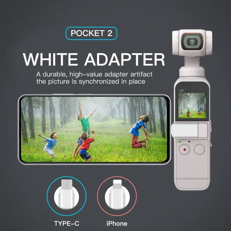 Adaptateur pour smartphone RCSTQ pour DJI OSMO Pocket 1/2, 8 broches