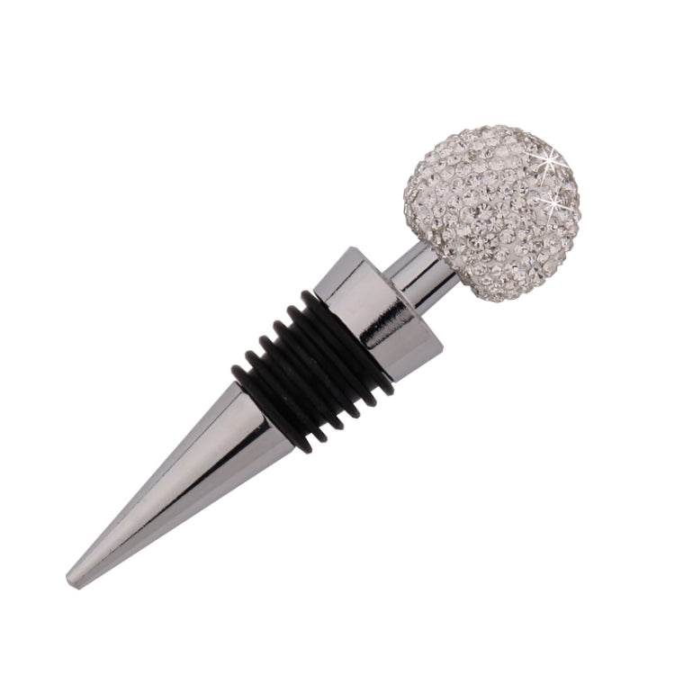 Bouchon de vin rouge en forme de boule de cristal, en alliage de zinc et diamant, pour conserver le vin, coloris : blanc, rose, grand rouge, noir, noir brillant, AB, bleu lac