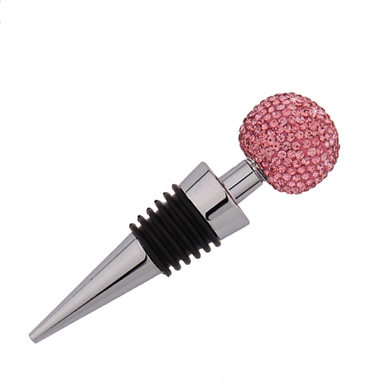Bouchon de vin rouge en forme de boule de cristal, en alliage de zinc et diamant, pour conserver le vin, coloris : blanc, rose, grand rouge, noir, noir brillant, AB, bleu lac