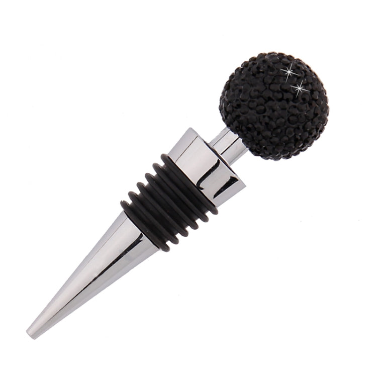 Bouchon de vin rouge en forme de boule de cristal, en alliage de zinc et diamant, pour conserver le vin, coloris : blanc, rose, grand rouge, noir, noir brillant, AB, bleu lac