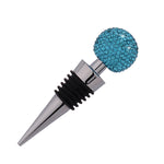 Bouchon de vin rouge en forme de boule de cristal, en alliage de zinc et diamant, pour conserver le vin, coloris : blanc, rose, grand rouge, noir, noir brillant, AB, bleu lac