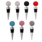 Bouchon de vin rouge en forme de boule de cristal, en alliage de zinc et diamant, pour conserver le vin, coloris : blanc, rose, grand rouge, noir, noir brillant, AB, bleu lac