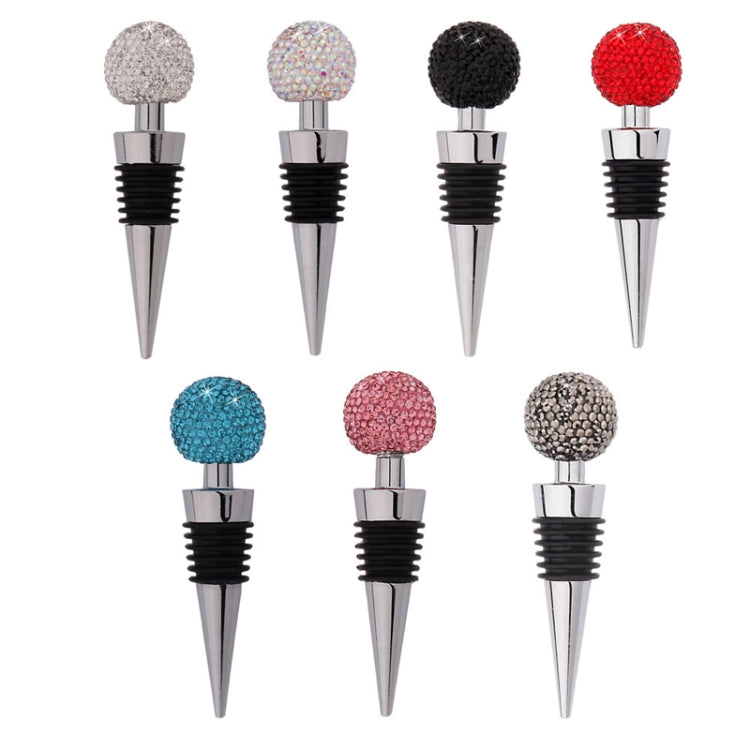 Bouchon de vin rouge en forme de boule de cristal, en alliage de zinc et diamant, pour conserver le vin, coloris : blanc, rose, grand rouge, noir, noir brillant, AB, bleu lac