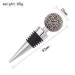 Bouchon de vin rouge en forme de boule de cristal, en alliage de zinc et diamant, pour conserver le vin, coloris : blanc, rose, grand rouge, noir, noir brillant, AB, bleu lac
