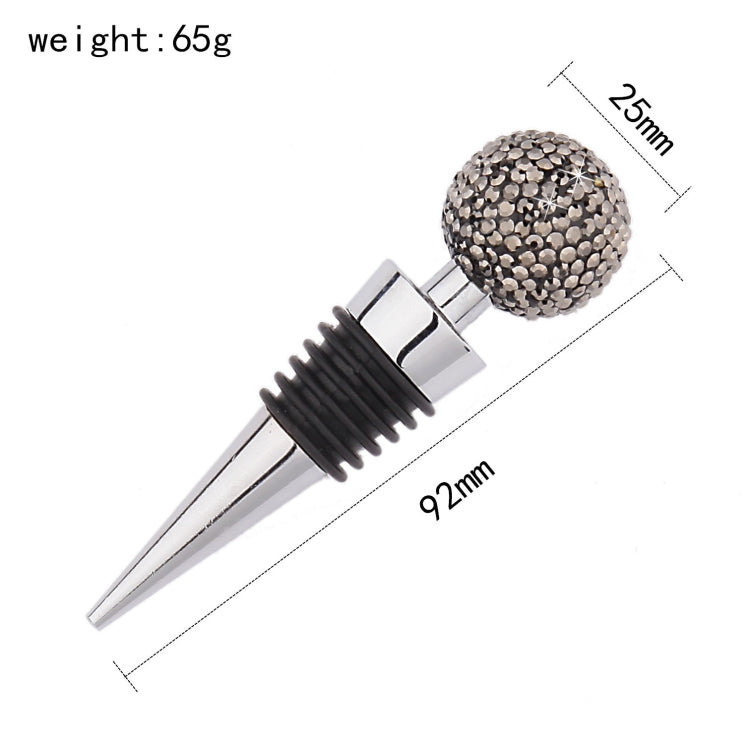 Bouchon de vin rouge en forme de boule de cristal, en alliage de zinc et diamant, pour conserver le vin, coloris : blanc, rose, grand rouge, noir, noir brillant, AB, bleu lac