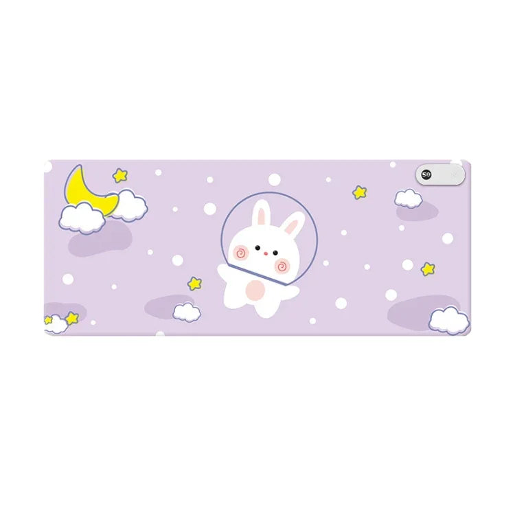Tapis de souris chauffant électrique intelligent avec affichage numérique et minuterie pour bureau, prise CN, Lapin 80x33cm, Noir 80x33cm, Vert 60x36cm, Gris 60x36cm