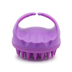 Brosse de massage ronde en silicone pour le lavage des cheveux (utilisation sèche et humide) multifonction, rose, violette, verte, noire, bleue, rouge, jaune, grise