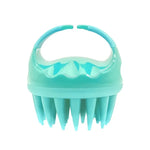 Brosse de massage ronde en silicone pour le lavage des cheveux (utilisation sèche et humide) multifonction, rose, violette, verte, noire, bleue, rouge, jaune, grise