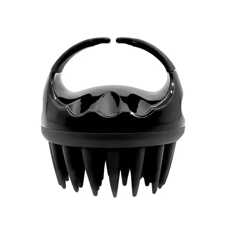 Brosse de massage ronde en silicone pour le lavage des cheveux (utilisation sèche et humide) multifonction, rose, violette, verte, noire, bleue, rouge, jaune, grise