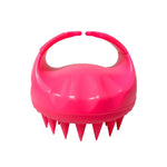 Brosse de massage ronde en silicone pour le lavage des cheveux (utilisation sèche et humide) multifonction, rose, violette, verte, noire, bleue, rouge, jaune, grise