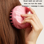 Brosse de massage ronde en silicone pour le lavage des cheveux (utilisation sèche et humide) multifonction, rose, violette, verte, noire, bleue, rouge, jaune, grise