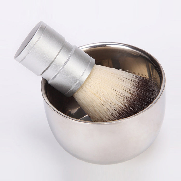 Outil de rasage manuel en acier inoxydable, brosse à barbe pour poils d'animaux, pour remuer et mousser, bol + blaireau, blaireau unique