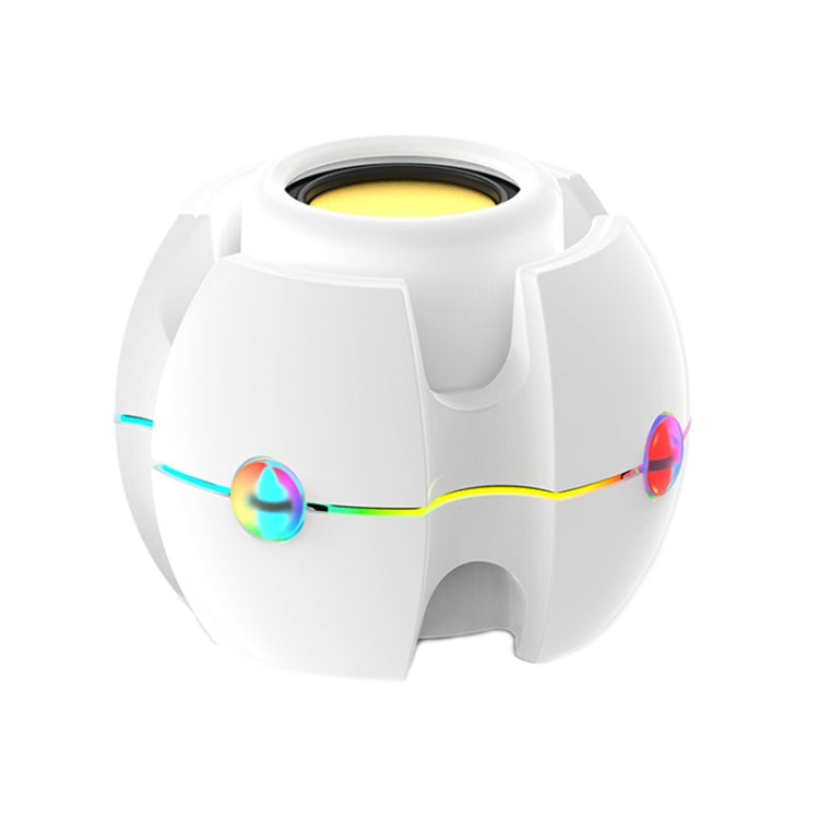 Effet lumière RGB Gyro forme enceinte Bluetooth sans fil, Blanc, Rose, Bleu, Noir, Rouge