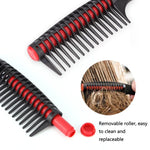 2 PIÈCES 0089 Brosse de coiffure de salon de coiffure peigne à rouleaux en forme de cœur pour cheveux lisses outils de coiffure