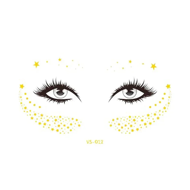 20 autocollants de tatouage pour le visage, étanches, pour fête, mascarade, VS-011, VS-012, VS-013, VS-014, VS-015, VS-016, VS-017, VS-018, VS-019, VS-022, VS-023, VS-024, VS-025, VS-027, VS-028, VS-029, VS-030, VS-031, VS-032, VS-033