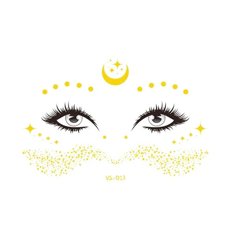 20 autocollants de tatouage pour le visage, étanches, pour fête, mascarade, VS-011, VS-012, VS-013, VS-014, VS-015, VS-016, VS-017, VS-018, VS-019, VS-022, VS-023, VS-024, VS-025, VS-027, VS-028, VS-029, VS-030, VS-031, VS-032, VS-033