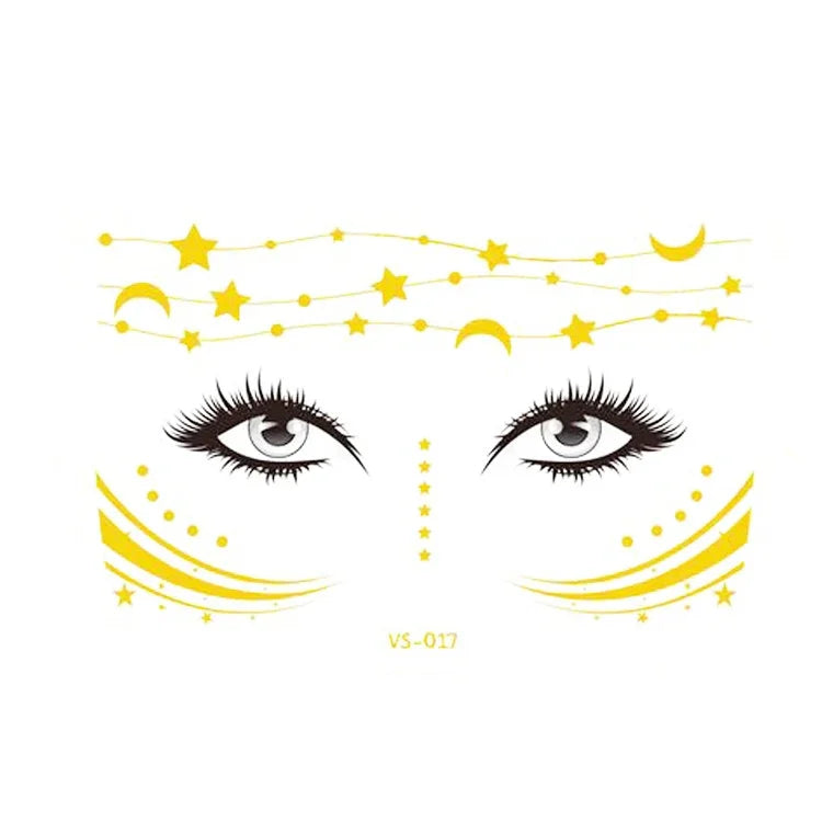 20 autocollants de tatouage pour le visage, étanches, pour fête, mascarade, VS-011, VS-012, VS-013, VS-014, VS-015, VS-016, VS-017, VS-018, VS-019, VS-022, VS-023, VS-024, VS-025, VS-027, VS-028, VS-029, VS-030, VS-031, VS-032, VS-033