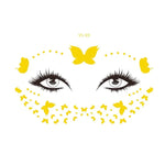 20 autocollants de tatouage pour le visage, étanches, pour fête, mascarade, VS-011, VS-012, VS-013, VS-014, VS-015, VS-016, VS-017, VS-018, VS-019, VS-022, VS-023, VS-024, VS-025, VS-027, VS-028, VS-029, VS-030, VS-031, VS-032, VS-033