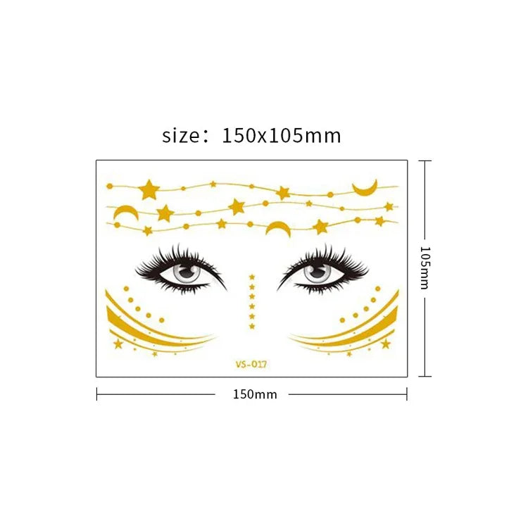 20 autocollants de tatouage pour le visage, étanches, pour fête, mascarade, VS-011, VS-012, VS-013, VS-014, VS-015, VS-016, VS-017, VS-018, VS-019, VS-022, VS-023, VS-024, VS-025, VS-027, VS-028, VS-029, VS-030, VS-031, VS-032, VS-033