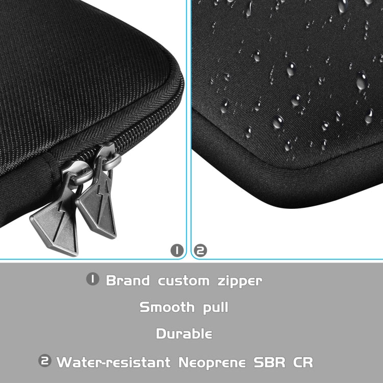 Sac de rangement portable universel en cuir PU + nylon avec fermeture éclair imperméable pour clavier sans fil Apple A1314 et Magic Keyboard A1644