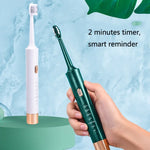 AW-175 Brosse à dents électrique sonique USB pour adulte, pour couple, Blanc, Rose, Vert, Noir