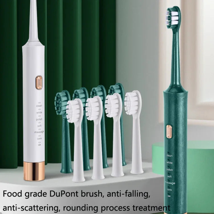 AW-175 Brosse à dents électrique sonique USB pour adulte, pour couple, Blanc, Rose, Vert, Noir