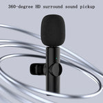 Microphone sans fil lavalier pour téléphone mobile, tournage vidéo en direct, petit microphone, 8 broches direct 1 à 1, Type C 1 à 1, Type-C 1 à 2