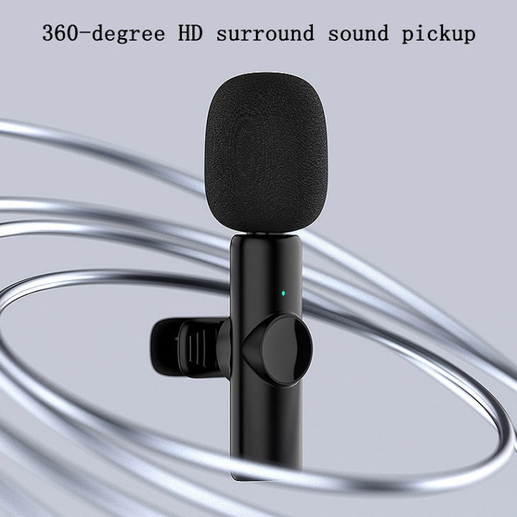 Microphone sans fil lavalier pour téléphone mobile, tournage vidéo en direct, petit microphone, 8 broches direct 1 à 1, Type C 1 à 1, Type-C 1 à 2