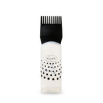 Bouteille vide avec peigne applicateur pour coloration capillaire et soin des cheveux, transparent, pour les outils de coiffure, noir, bleu, rose