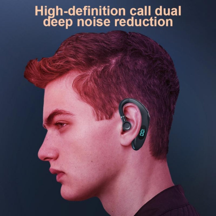 Q20 Casque Bluetooth 5.2 Sportif Stéréo avec Affichage Numérique et Crochet d'Oreille, Q20 Noir, Q20 Blanc, Q20 Vert, Q20 Rose, Q20 Jaune, Q20 Bleu