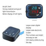 12-24V Motorcycle Modified Electronic Meter Voltage Temperature Table With USB Car Charger, 2954