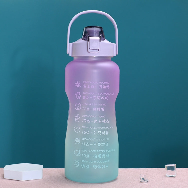 Gourde de sport grande capacité, anti-chute, portable avec paille, 2L