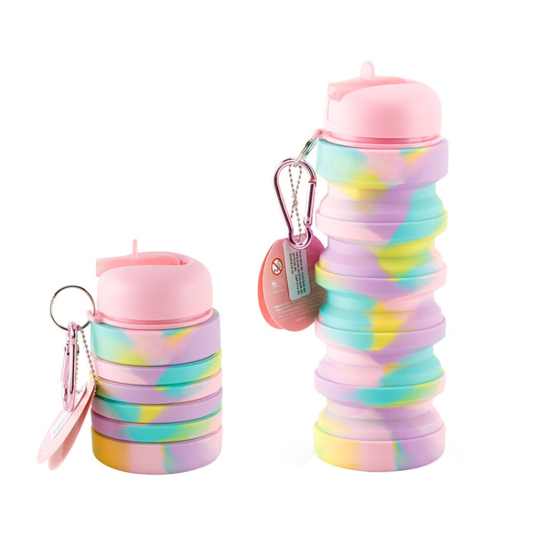 Gobelet d'eau pliant en silicone, bouteille d'eau portable pour le sport en extérieur, grande capacité, tasse de voyage rétractable, 350 ml