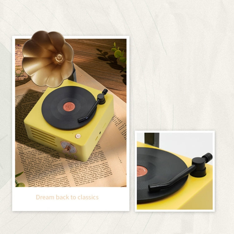 T15 Platine vinyle rétro Petunia, enceinte Bluetooth multifonction mini sans fil, Blanc, Rose, Bleu