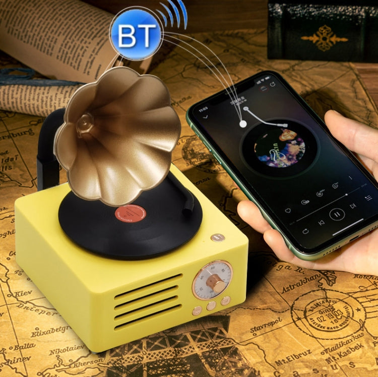 T15 Platine vinyle rétro Petunia, enceinte Bluetooth multifonction mini sans fil, Blanc, Rose, Bleu