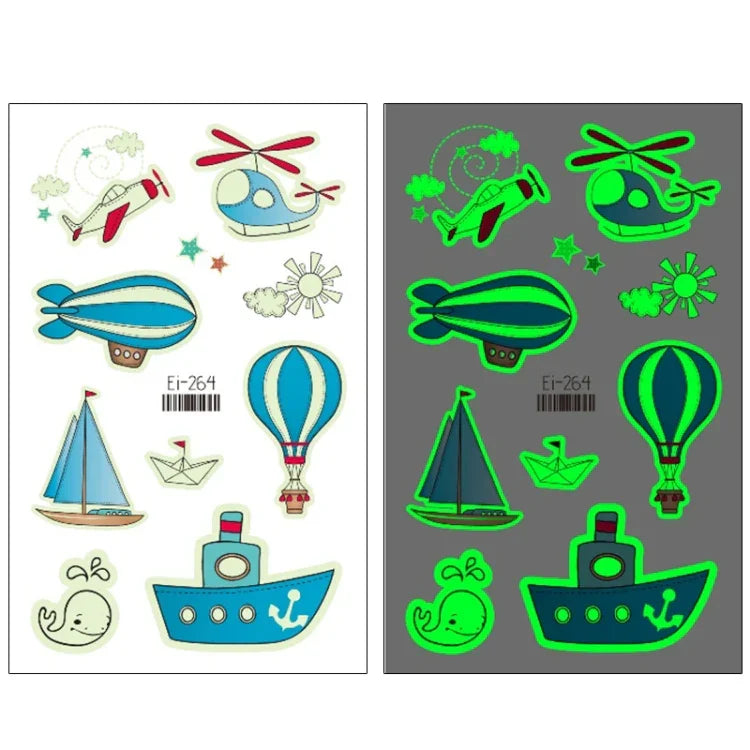 20 autocollants de tatouage temporaire imperméables et lumineux pour enfants, motifs de voitures de transport, Ei-261, Ei-262, Ei-263, Ei-264, Ei-265, Ei-266, Ei-267, Ei-268, Ei-269, Ei-270, Ei-271, Ei-272, Ei-273, Ei-274, Ei-275, Ei-276