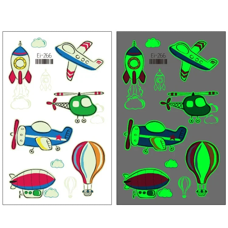 20 autocollants de tatouage temporaire imperméables et lumineux pour enfants, motifs de voitures de transport, Ei-261, Ei-262, Ei-263, Ei-264, Ei-265, Ei-266, Ei-267, Ei-268, Ei-269, Ei-270, Ei-271, Ei-272, Ei-273, Ei-274, Ei-275, Ei-276