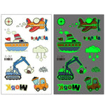 20 autocollants de tatouage temporaire imperméables et lumineux pour enfants, motifs de voitures de transport, Ei-261, Ei-262, Ei-263, Ei-264, Ei-265, Ei-266, Ei-267, Ei-268, Ei-269, Ei-270, Ei-271, Ei-272, Ei-273, Ei-274, Ei-275, Ei-276